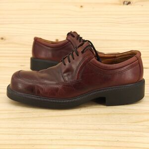 Ecco City Mens Casual Oxfords Sz 8 Brown Leather Work Dress Shoes Y2K